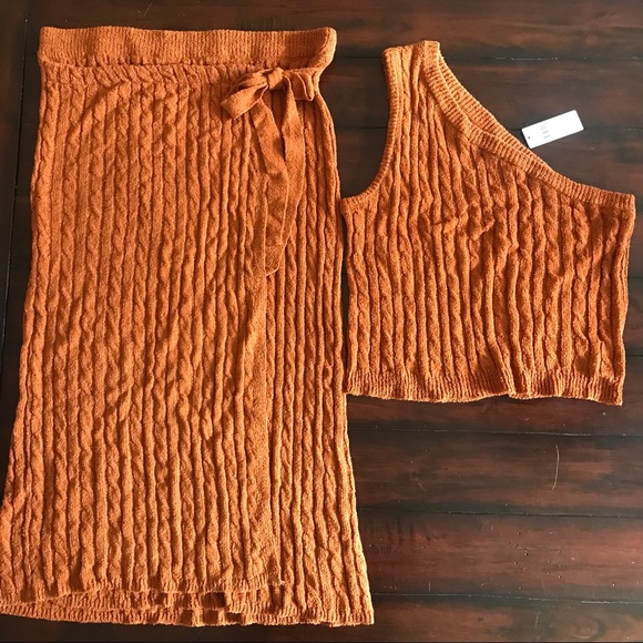 NWT Anthropologie Ribbed Knit Skirt Set - Picture 5 of 13